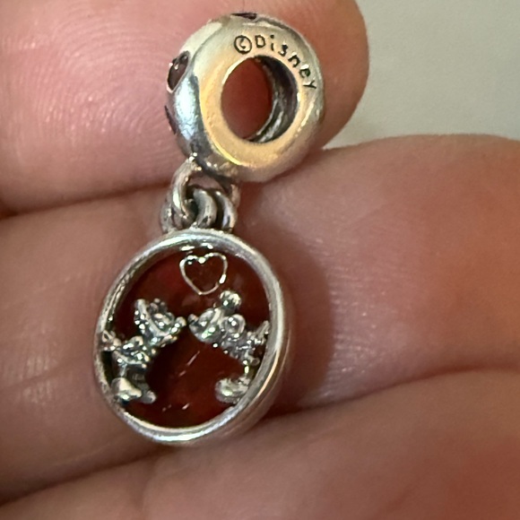Disney Silver and Red Mickey and Minnie Charm - Picture 1 of 6